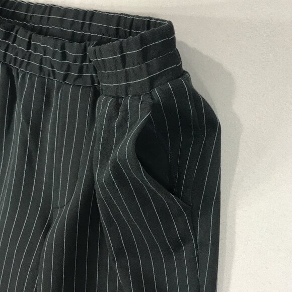A New Day Pants Women's Small Black Pinstripe Pull On Stretch Straight Pockets - Picture 8 of 16